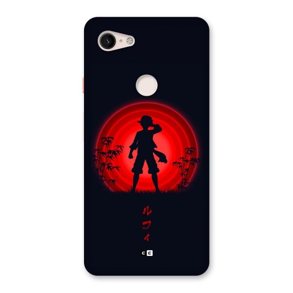 Dark Red Luffy Back Case for Google Pixel 3 XL