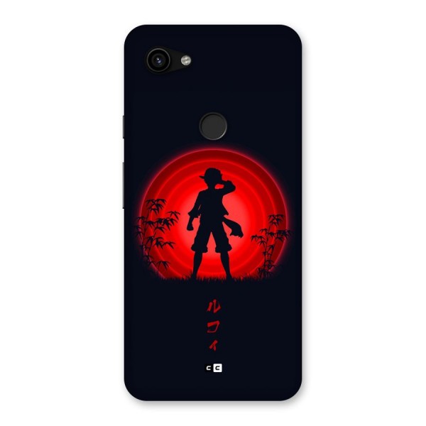 Dark Red Luffy Back Case for Google Pixel 3a XL
