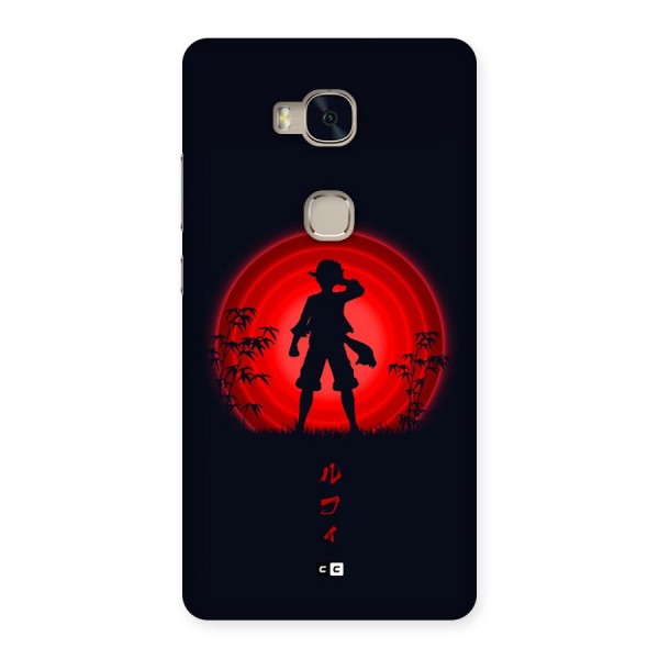 Dark Red Luffy Back Case for Honor 5X