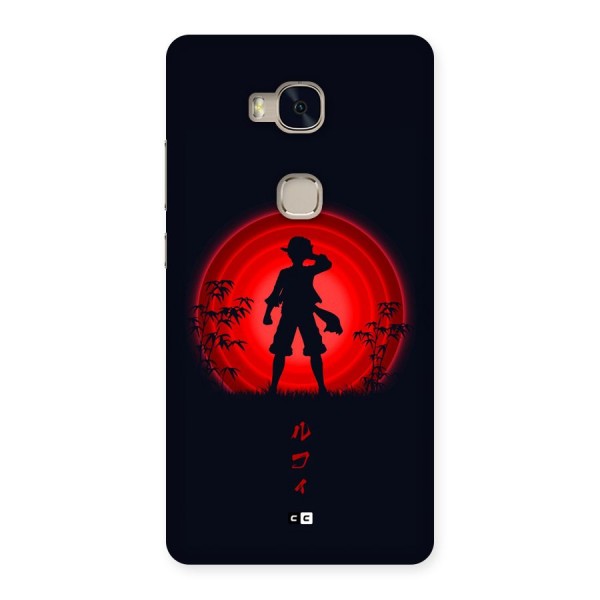 Dark Red Luffy Back Case for Honor 5X