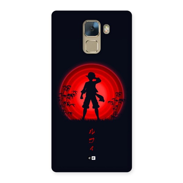 Dark Red Luffy Back Case for Honor 7