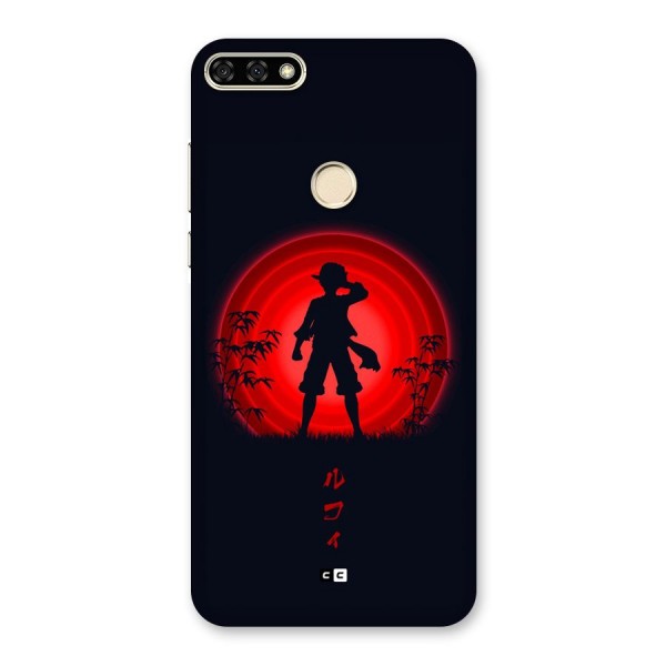 Dark Red Luffy Back Case for Honor 7A