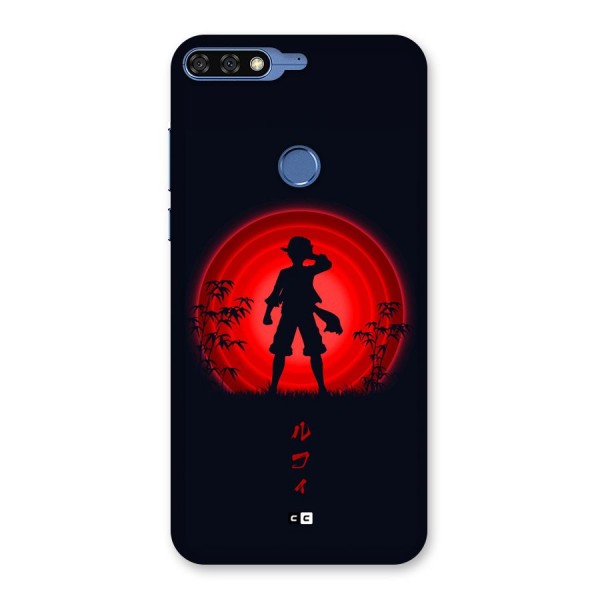 Dark Red Luffy Back Case for Honor 7C
