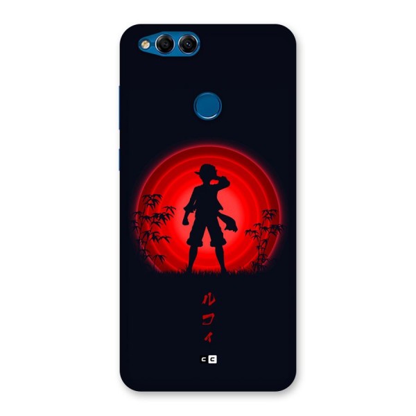 Dark Red Luffy Back Case for Honor 7X