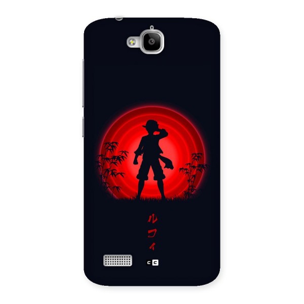 Dark Red Luffy Back Case for Honor Holly