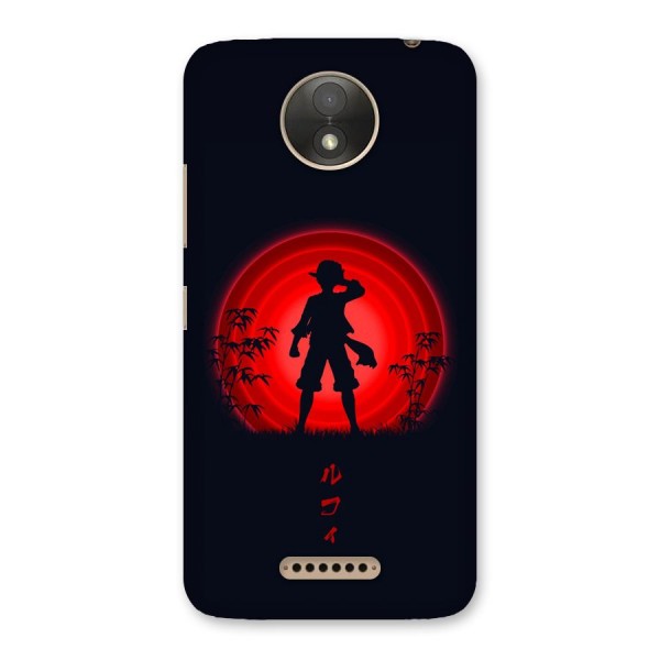 Dark Red Luffy Back Case for Moto C Plus