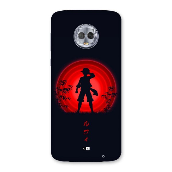 Dark Red Luffy Back Case for Moto G6 Plus