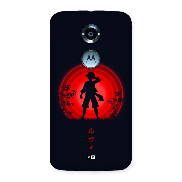 Dark Red Luffy Back Case for Moto X2