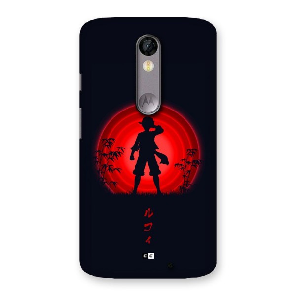 Dark Red Luffy Back Case for Moto X Force