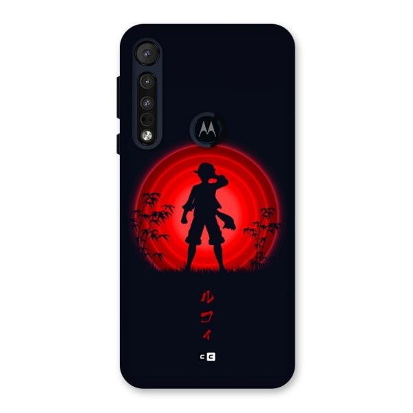 Dark Red Luffy Back Case for Motorola One Macro