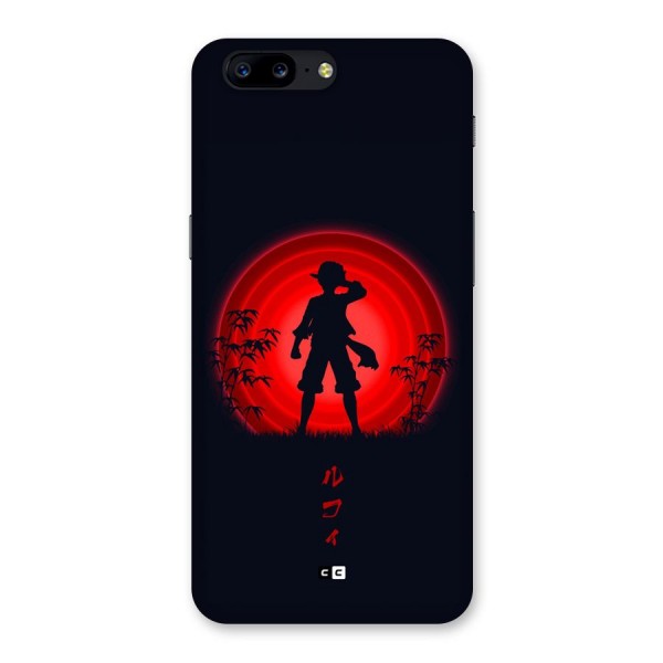 Dark Red Luffy Back Case for OnePlus 5