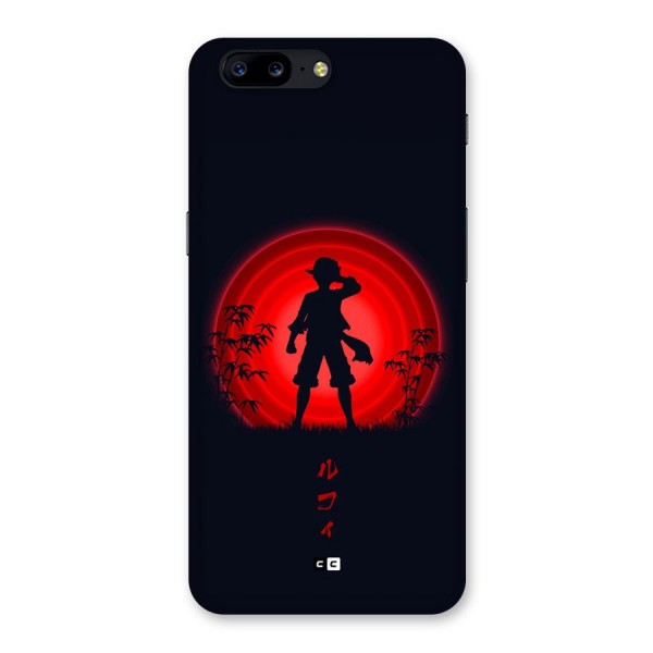 Dark Red Luffy Back Case for OnePlus 5