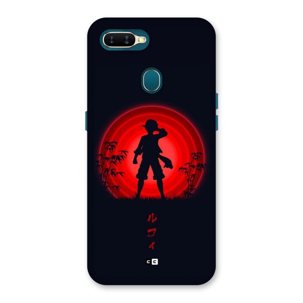 Dark Red Luffy Back Case for Oppo A11k