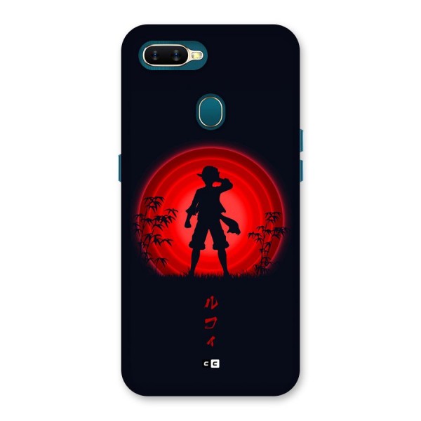 Dark Red Luffy Back Case for Oppo A12s