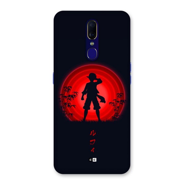 Dark Red Luffy Back Case for Oppo A9
