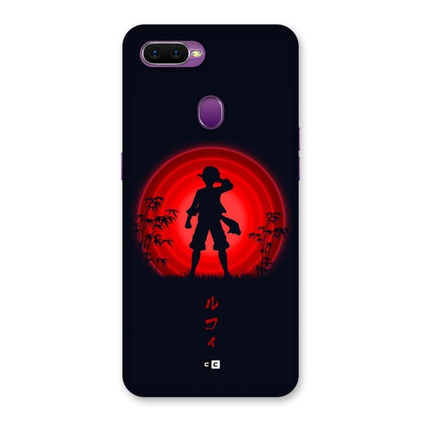 Dark Red Luffy Back Case for Oppo F9