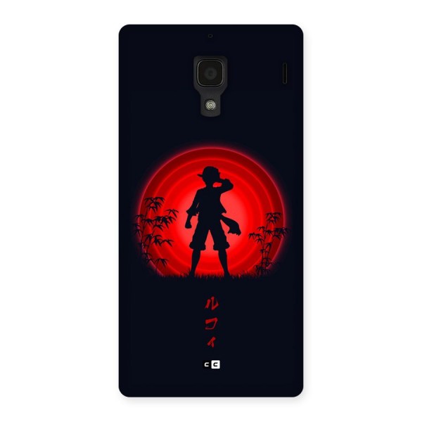 Dark Red Luffy Back Case for Redmi 1s