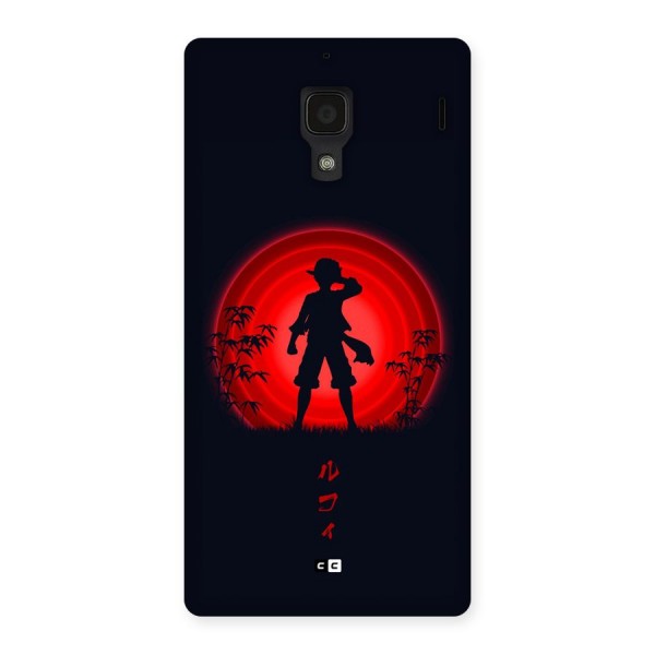 Dark Red Luffy Back Case for Redmi 1s