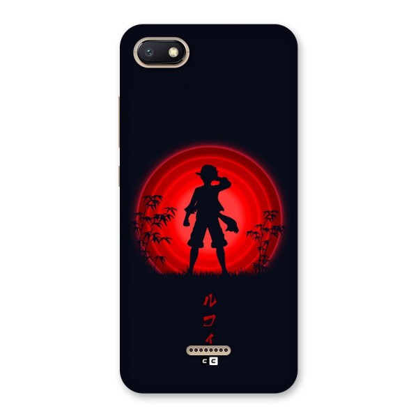 Dark Red Luffy Back Case for Redmi 6A