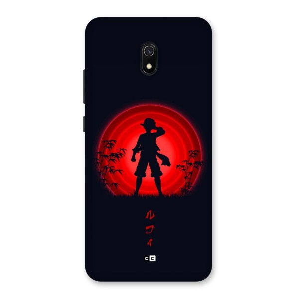 Dark Red Luffy Back Case for Redmi 8A