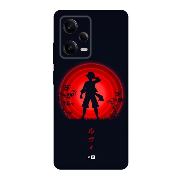 Dark Red Luffy Back Case for Redmi Note 12 Pro