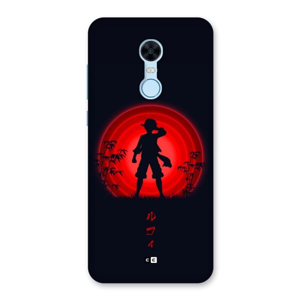 Dark Red Luffy Back Case for Redmi Note 5