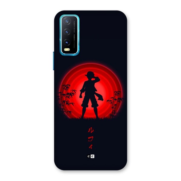 Dark Red Luffy Back Case for Vivo Y12s