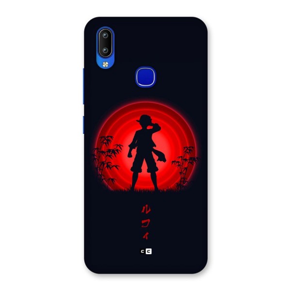 Dark Red Luffy Back Case for Vivo Y91