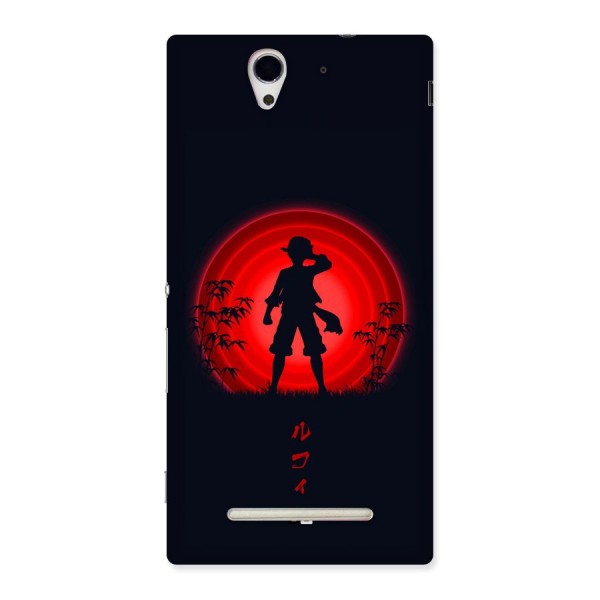 Dark Red Luffy Back Case for Xperia C3