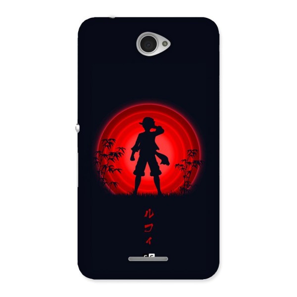 Dark Red Luffy Back Case for Xperia E4