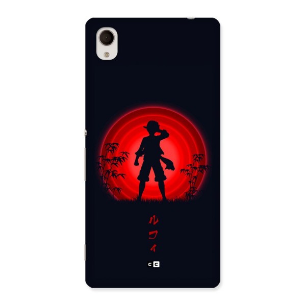 Dark Red Luffy Back Case for Xperia M4