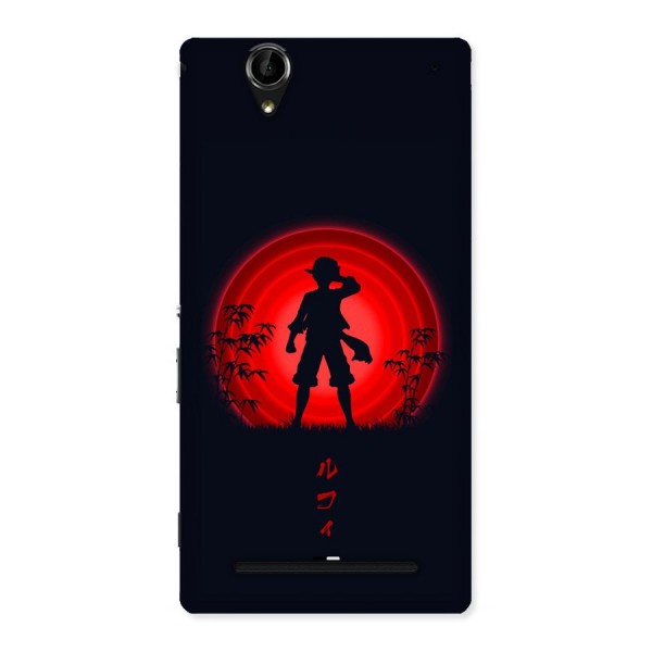 Dark Red Luffy Back Case for Xperia T2