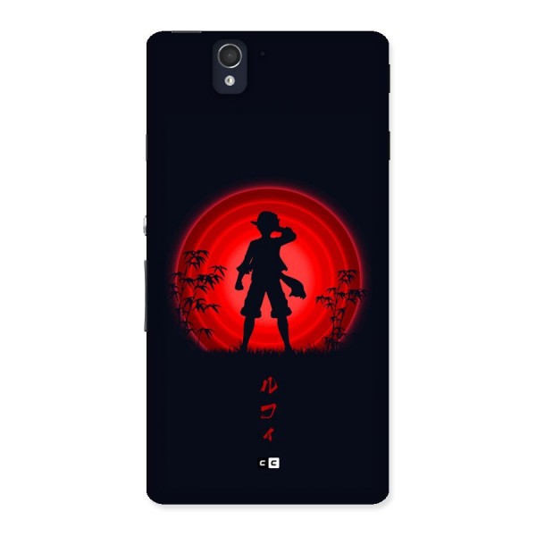 Dark Red Luffy Back Case for Xperia Z