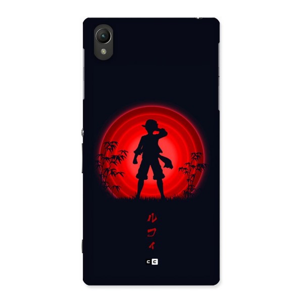 Dark Red Luffy Back Case for Xperia Z1
