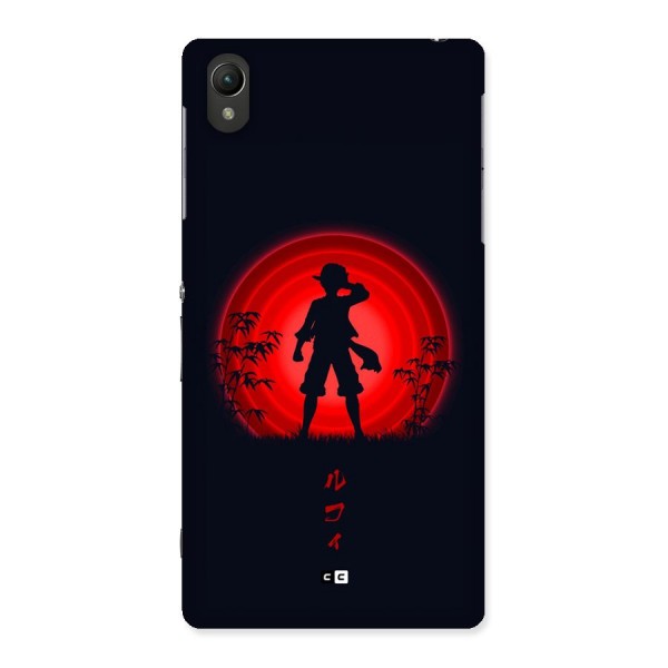 Dark Red Luffy Back Case for Xperia Z2