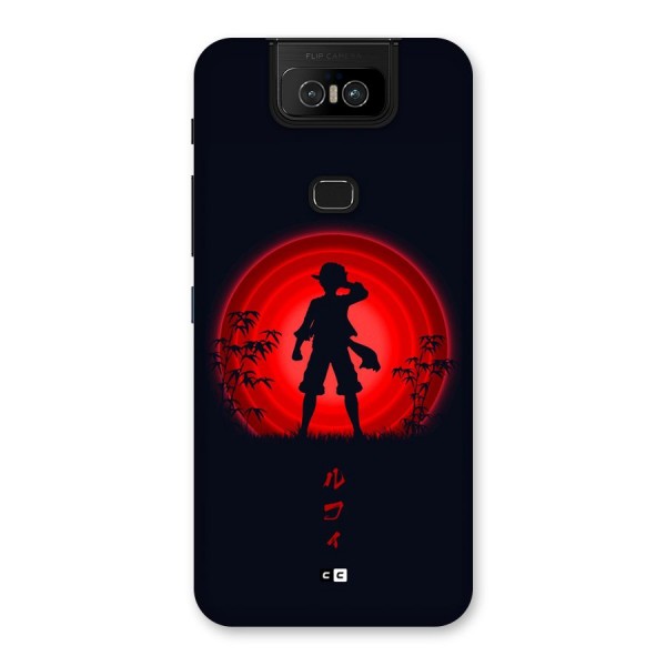 Dark Red Luffy Back Case for Zenfone 6z