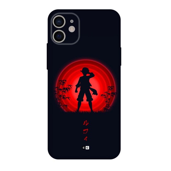 Dark Red Luffy Back Case for iPhone 11