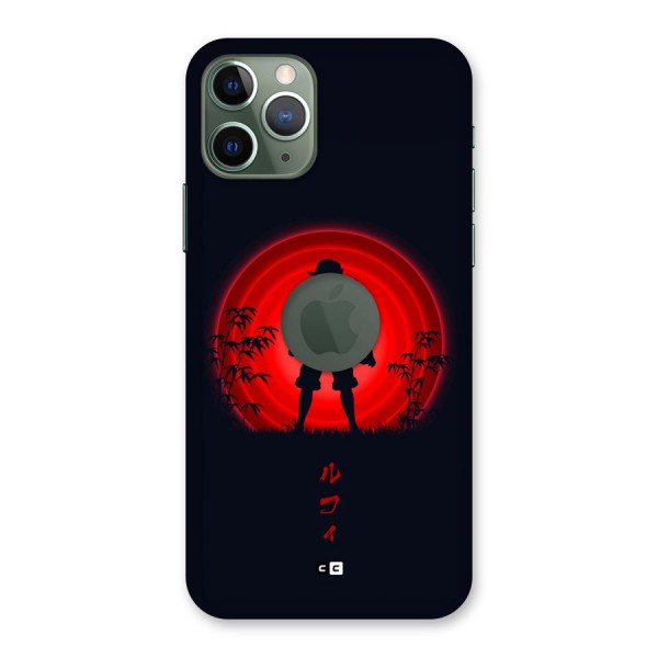 Dark Red Luffy Back Case for iPhone 11 Pro Logo Cut