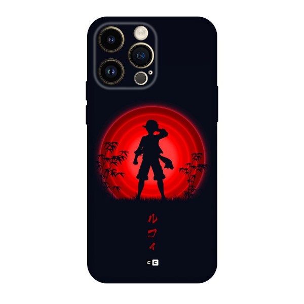 Dark Red Luffy Back Case for iPhone 14 Pro Max