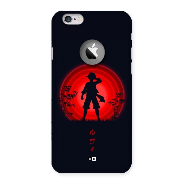 Dark Red Luffy Back Case for iPhone 6 Logo Cut