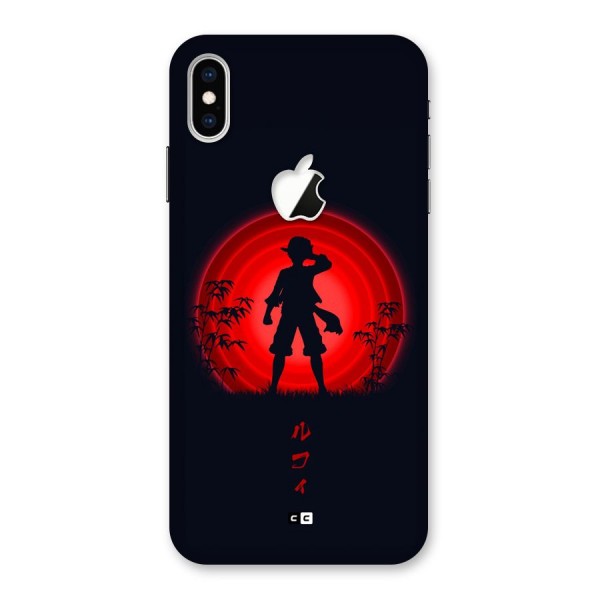 Dark Red Luffy Back Case for iPhone XS Max Apple Cut