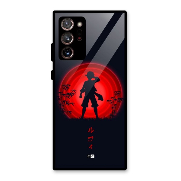 Dark Red Luffy Glass Back Case for Galaxy Note 20 Ultra 5G