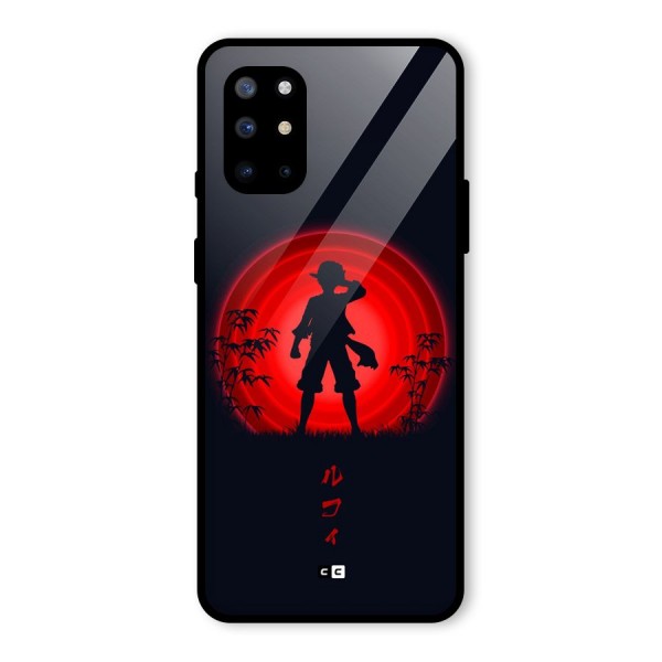 Dark Red Luffy Glass Back Case for OnePlus 8T