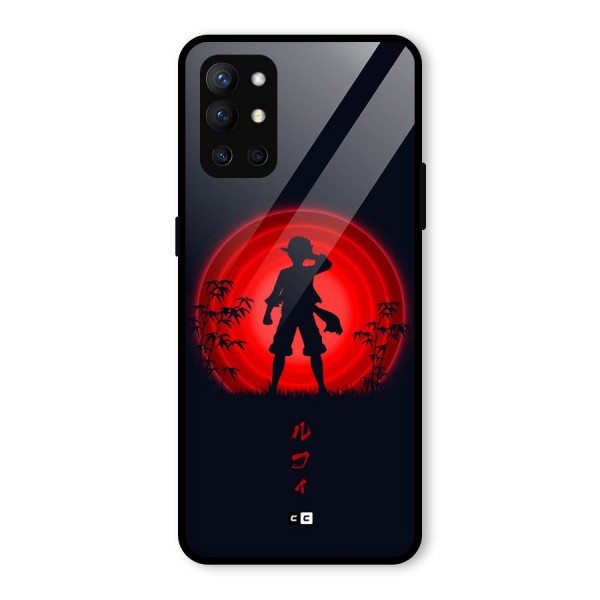 Dark Red Luffy Glass Back Case for OnePlus 9R