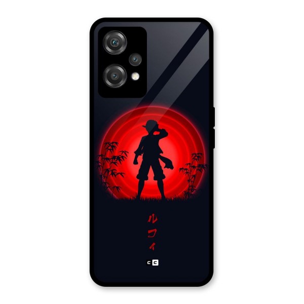 Dark Red Luffy Glass Back Case for OnePlus Nord CE 2 Lite 5G