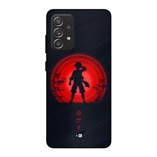 Dark Red Luffy Metal Back Case for Galaxy A52s 5G