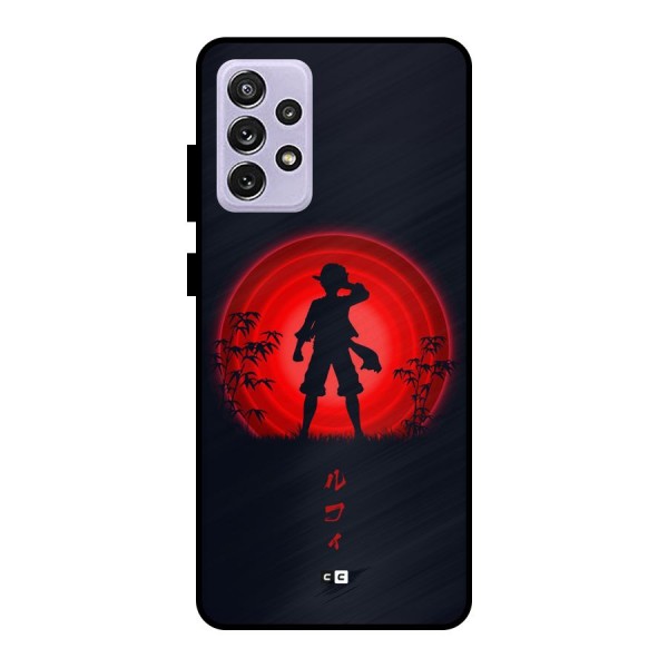 Dark Red Luffy Metal Back Case for Galaxy A72