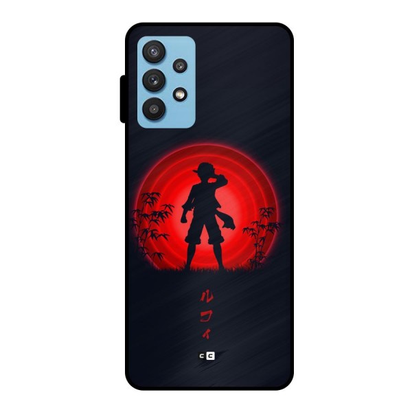 Dark Red Luffy Metal Back Case for Galaxy M32 5G