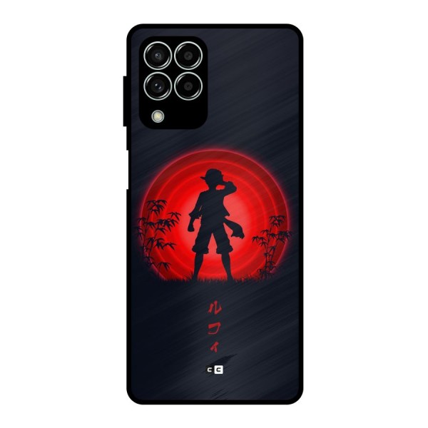 Dark Red Luffy Metal Back Case for Galaxy M33