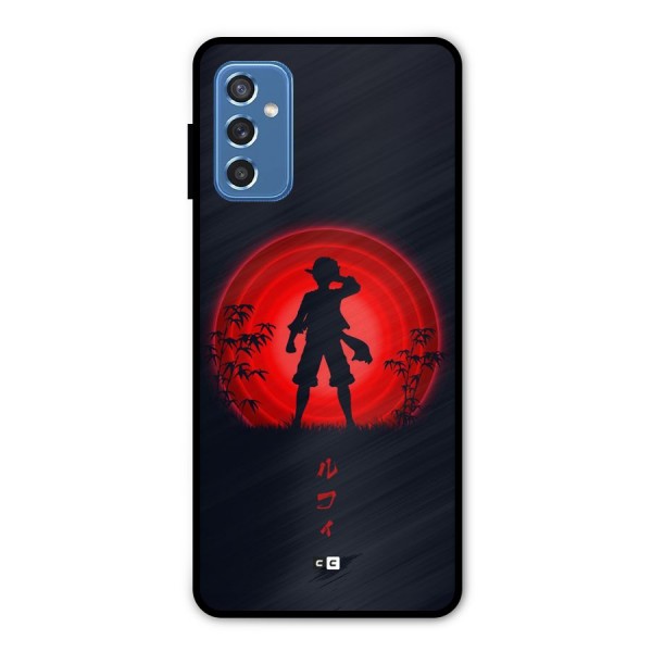 Dark Red Luffy Metal Back Case for Galaxy M52 5G